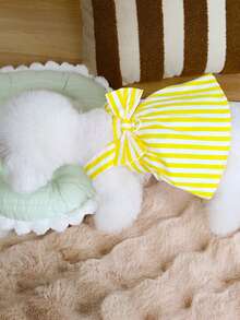 PETSIN 狗狗服装、猫咪服装、动物裙装、宠物春夏新品系列、幼犬连衣裙、公主风百搭连衣裙、条纹印花、小型动物服装、清凉防晒霜 - 彩色 - 查看 13