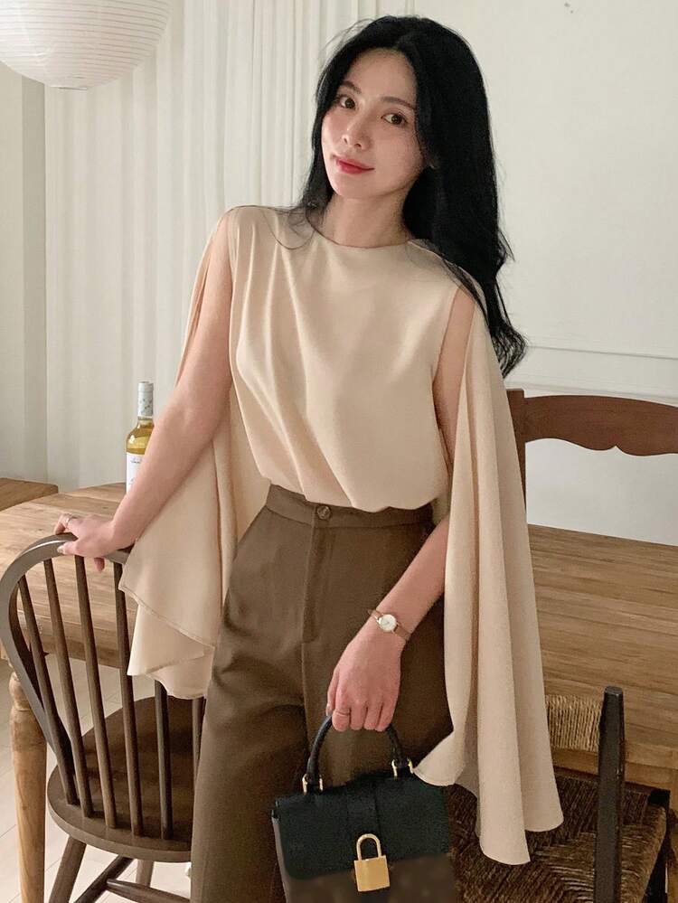 Women's Loose Sleeveless Flowy Chiffon Blouse Summer