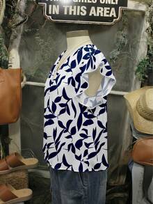 EMERY ROSE VCAY Floral Print Casual Loose Blouse For Plus Size Women, Suitable For Summer Chic Blouses For WomenIn Fall/Winter - Multicolor - View 6