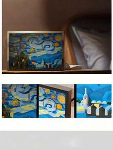 2264pcs Abs Starry Night 3d Building Block Set, With Exquisite Details, Diy Art And Decoration, Creative Puzzles For Adults And Art Lovers, Mixable Colors, Stackable Toys, The Perfect Gift. - Art Series - View 5