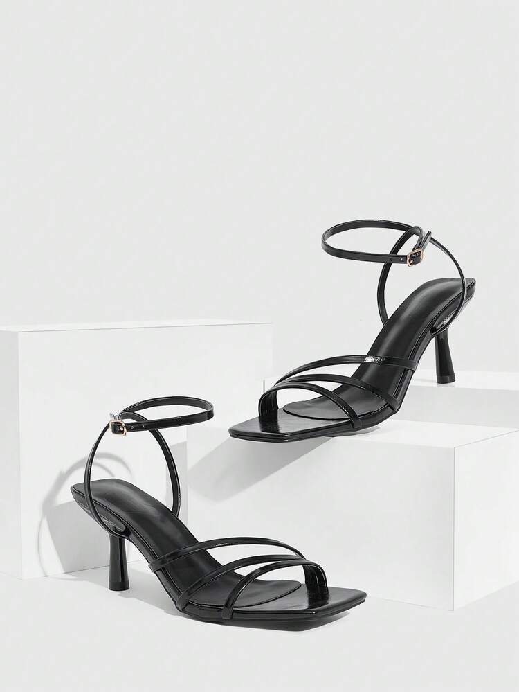 CUCCOO SZL Women's Buckle Design Fashion Daily Wear High Heel Sandals