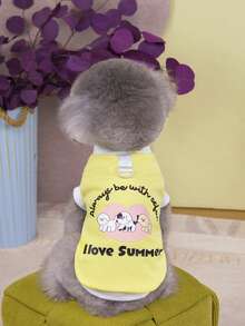 PETSIN Pet Clothing, Dog Clothing, Cat Hoodie, Casual Vest, Spring And Summer New Item, Small Animal Printed Vest, Cool Casual Wear, Cartoon Hoodie - Multicolor - View 9