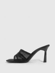 CUCCOO SZL Women Heeled Sandals Spring Shoes - Black - View 4