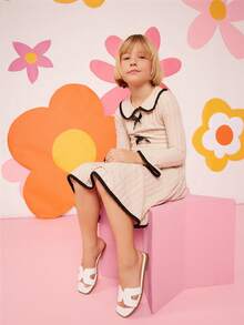 Mini mi Children's White Casual Everyday Versatile Flat Sandals - White - View 2