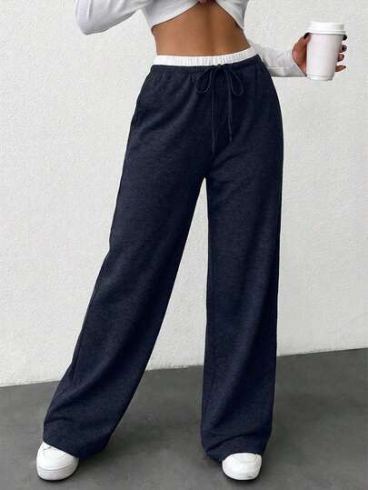 Women's Drawstring Waist Loose Casual Sports Pants