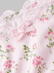 SHEIN MOD Lace Trim Sleeveless Fashion Lace Patchwork Camisole, Summer - Multicolor - View 3