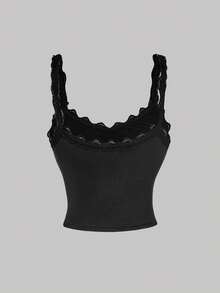 SHEIN MOD Lace Trim Sleeveless Fashion Lace Patchwork Camisole, Summer - Multicolor - View 6