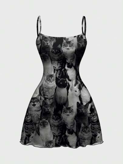 ROMWE Anime Spring/Summer Graphic Black Romantic Punk, Collegiate Denim Patchwork Plaid Asymmetrical Hem Women Kpop Denim Mini Skirt