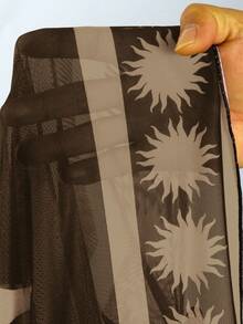 Swim Oasis 3pcs/Set 2025 New Women Swimwear Bra Positioning Printed Mesh Maxi Dress Beach Casual Swimwear Set, Summer Swimsuit 3 Piece Set Jungle Theme Outfit Havana Nights Outfit - Multicolor - View 2