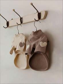 PETSIN Soft Stretch Fabric Skin-Friendly, Comfortable , Love-Shaped Pattern All Seasons Universal Daily Wear Pet Basic Shirt Small Medium Dogs Teddy Bear Pomeranian Shih Tzu Fashion Cute Pet Clothing Popular Pet Clothing Essential Daily Pet Clothing - Multicolor - View 3