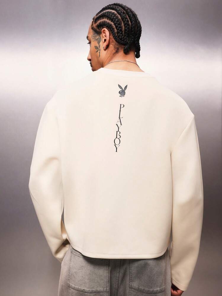 PLAYBOY X SUMWON Oversized Long Sleeve Tee With Logo