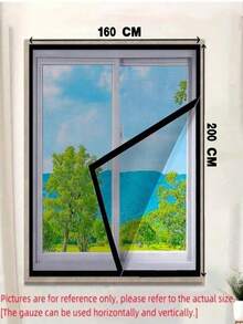 Mosquitera de ventana reutilizable, malla premium, protección contra mosquitos e insectos, ventilación y prevención del polvo, fácil de instalar - Gris - Ver 9