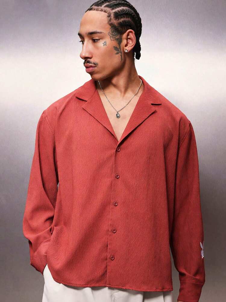 PLAYBOY X SUMWON Relaxed Revere Collar Button Shirt