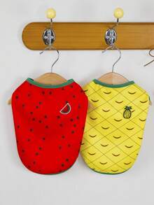 PETSIN Pet Spring New Dog Clothes Animal Supplies Pet Clothing Dog Tank Top Cat T-Shirt Teddy Outfits Small Animal Attire Casual Cool Tank Top Dog Clothes Cat Clothes Two-Season Spring & Summer New Tank Top - Multicolor - View 3