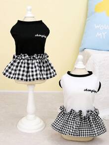 PETSIN Dog Clothing, Cat Clothing, Animal Skirts, Pet Spring/Summer New Collection, Puppy Dress, Princess Versatile Dress, Printed Stripes, Small Animal Clothing, Cool Sunscreen - Multicolor - View 3
