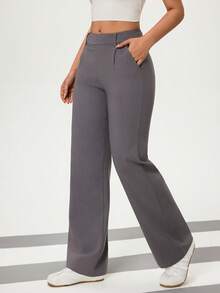 Flexra Quần skinny co giãn dáng thường ngày dành cho nữ, họa tiết đồng xu cổ điển. - Màu Xám nhạt - Xem 5