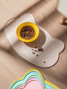 硅胶宠物喂食垫，防滑防水碗垫，加高边缘，易于清洁，适用于猫狗食物和水 - 彩色 - 查看 7