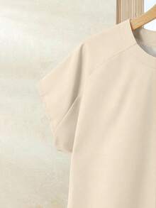 Rusticease 女士度假休闲印花纯色上衣+印花半裙套装（2件套），女士夏季服装，夏季半裙套装，半裙上衣套装，女士半裙上衣套装，印花半裙套装，女士夏季两件套休闲套装，女士两件套短袖嘉年华休闲装 - 彩色 - 查看 4