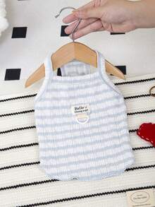 PETSIN Pet Spring New Dog Clothes Animal Supplies Pet Clothing Dog Tank Top Cat T-Shirt Teddy Outfits Small Animal Attire Casual Cool Tank Top Dog Clothes Cat Clothes Two-Season Spring & Summer New Tank Top - Multicolor - View 8