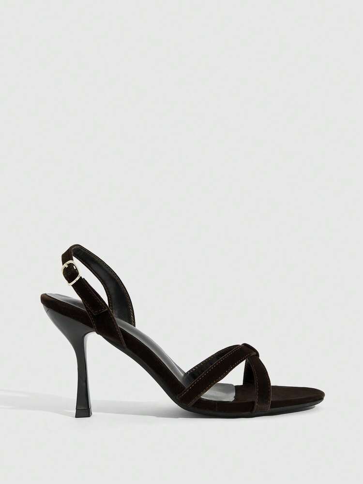 CUCCOO SZL Women's Buckle Design Fashion Daily Wear High Heel Sandals Prom Heels