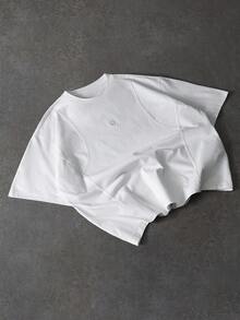 PAVTROS Áo thun nam tay ngắn thêu họa tiết, chất liệu denim mài, thích hợp cho Ngày Valentine, Xuân Hè, Phong cách Y2K, Lễ hội Mardi Gras, Cổ điển, Thời trang đường phố, Tiệc tùng, Ngày Thánh Patrick, Đi chơi. - trắng - Xem 3