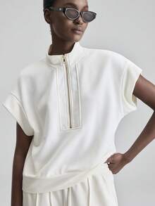 Ontre 2026春夏新款女士两件套，开衩袖衬衫裙，现代优雅婚礼宾客装扮，简约浪漫法式奢华感，都市时尚商务休闲办公装，低调奢华气质，高端通勤机场邮轮必备单品，高品质季节性百搭婚礼系列度假中长连衣裙 - 米色 - 查看 5