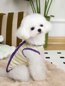 PETSIN 宠物春季新款狗狗服装 动物用品 宠物服装 狗狗背心 猫咪T恤 泰迪熊套装 小型动物服装 休闲酷炫背心 狗狗服装 猫咪服装 春夏两季新款背心 - 彩色 - 查看 12