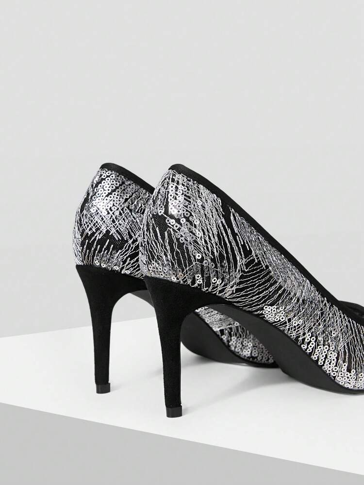 SEXY LACE SHEER POINT TOE STILETTO HIGH HEELS, FASHION FOR EVENING PARTY FOR VIBE, AND WINTER, FOR VALENTINE'S DAY, SPRING SHOES, SPRING BREAK EASTER PROM HEELS VALENTINE'S DAY