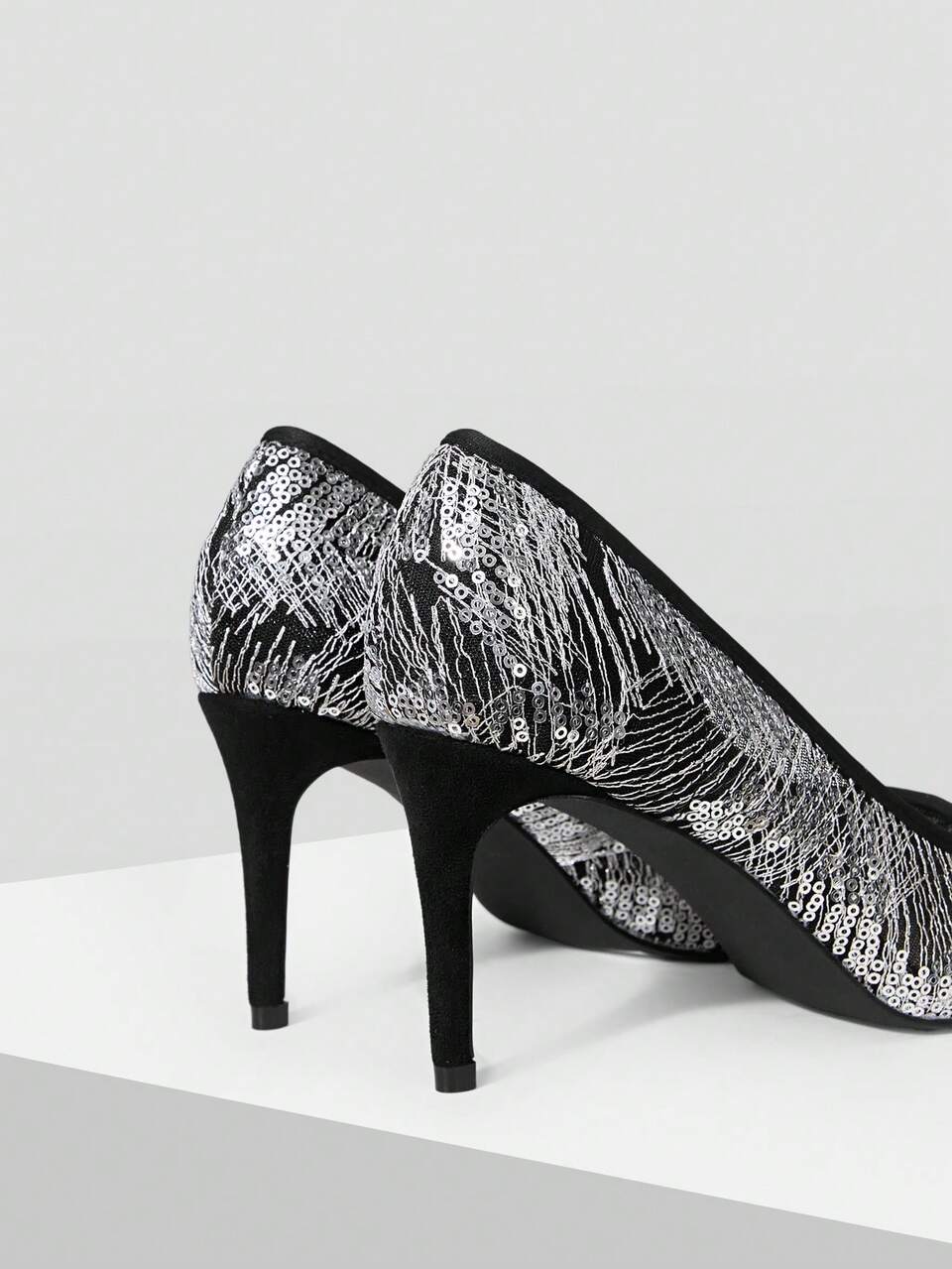 SEXY LACE SHEER POINT TOE STILETTO HIGH HEELS, FASHION FOR EVENING PARTY FOR VIBE, AND WINTER, FOR VALENTINE'S DAY, SPRING SHOES, SPRING BREAK EASTER PROM HEELS VALENTINE'S DAY