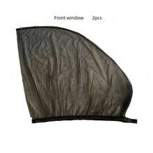 2 piezas Parasol y red mosquitera para ventanas delanteras y traseras de coche, adecuado para sedán, película protectora de ventana reflectante y parasol de vidrio - Multicolor - Ver 11
