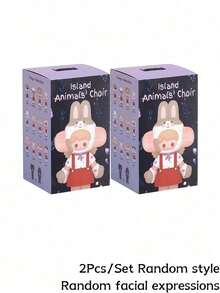 POKOJA LAND Boîte surprise (sans rembourrage en peluche), convient comme cadeau de fête pour les amis, boîte surprise de figurines d'animaux en costume de lucioles de la forêt nocturne - 14 modèles au total (12 réguliers + 2 cachés), jouets de collection en ABS avec accessoires de coiffure et de salopette pour animaux, cadeau réfléchi pour les amis et la famille, décoration unique pour les étagères/bureaux, ensemble de personnages thématiques de la forêt nocturne enchantée pour les collectionneurs de figurines - Tide play blind box - Voir 16