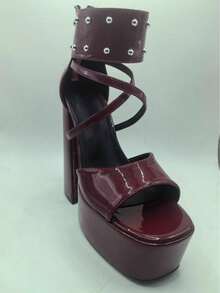 CUCCOO LuxiPop Giày cao gót nữ - Màu Đỏ Sâu - Xem 12