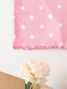 SHEIN Playful Pals Baby Girls' Comfortable Versatile Sweet Cute Strap Shorts Set, Multi-Piece Summer Outfit - Multicolor - View 8