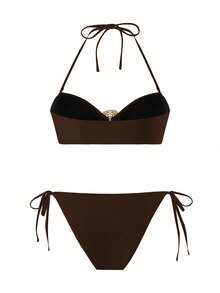 Swim Oasis 3pcs/Set 2025 New Women Swimwear Bra Positioning Printed Mesh Maxi Dress Beach Casual Swimwear Set, Summer Swimsuit 3 Piece Set Jungle Theme Outfit Havana Nights Outfit - Multicolor - View 5