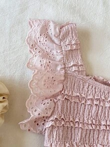 SHEIN Tween Girls' Fashionable Casual Square Neck Sleeveless Top - Pink - View 6