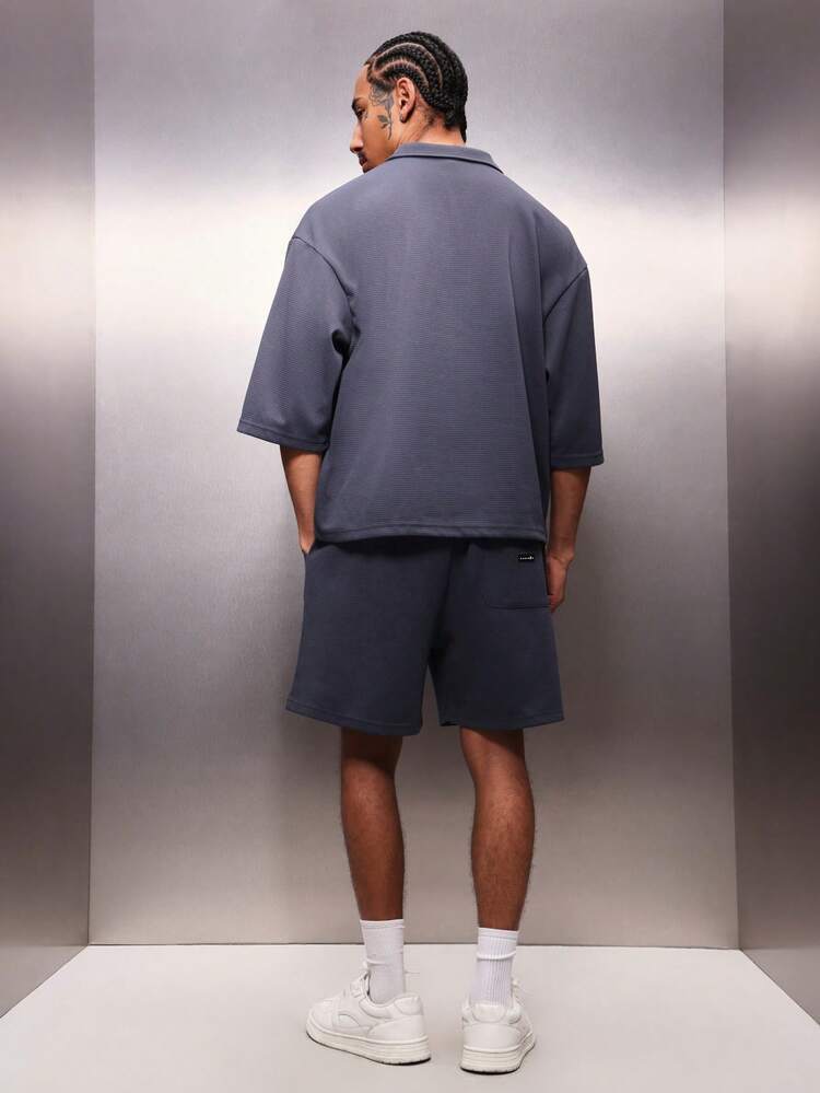PLAYBOY X SUMWON Ribbed Polo And Shorts Co-Ord Set