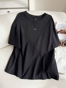 SHEIN EZwear 3件套加大码女式休闲波点圆领短袖T恤，春夏款，适合2026年嘉年华、外出、度假等场合。 - 彩色 - 查看 7