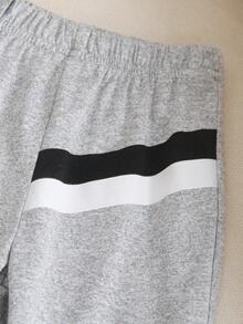 Bộ quần áo thường ngày cho bé trai: áo thun cổ tròn tay ngắn và quần dài. - Màu Xám nhạt - Xem 6