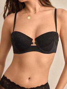 Charlaine 1pc Women Underwire Bra - Black - View 1