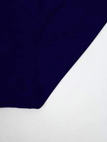 ZELFYO Men's Solid Color Simple Beach Swim Briefs, Summer, Holiday - Navy Blue - View 5