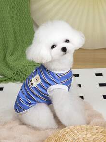 PETSIN Pet Spring New Dog Clothes Animal Supplies Pet Clothing Dog Tank Top Cat T-Shirt Teddy Outfits Small Animal Attire Casual Cool Tank Top Dog Clothes Cat Clothes Two-Season Spring & Summer New Tank Top - Multicolor - View 12