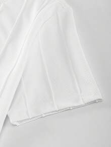 EGENSIO Men's Solid Color Minimalist Casual Round Neck Short Sleeve T-Shirt - White - View 5