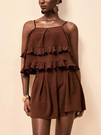 Zivah 2026 Vacation Casual Unique Ruffle Hem Elegant Top + Pants Set