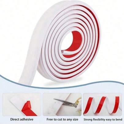 Nẹp trang trí PVC tự dính 39/118/196.8 inch - Linh hoạt và dễ uốn cong, thích hợp cho tường, sàn và tủ, dài 3.3 feet, trang trí nhà kiểu Châu Âu, trang trí sàn | Trang trí Châu Âu | Nẹp dễ lắp đặt, trang trí tường và sàn