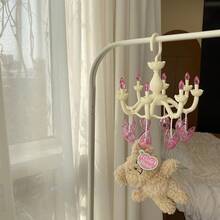 Joivida 1件日式水晶吊灯，采用衣架设计，是一款充满少女气息的公主主题吊灯。 - 吊墜晾衣架 - 查看 7