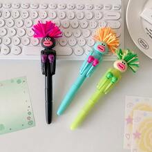 Joivida 4Pcs/8Pcs/12Pcs Frizzy Guy Mechanical Boxing Stress Relief Pen, Cartoon Funny Big Mouth Ballpoint Pen, Creative Gift For Students Entertainment - multicolor - View 7