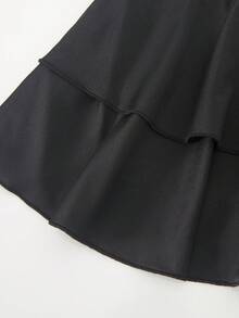 2件套少女休闲百搭日常居家运动瑜伽健身学校服多层修身针织迷你裙，春夏款 - 彩色 - 查看 6