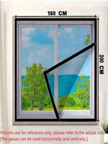 Mosquitera de ventana reutilizable, malla premium, protección contra mosquitos e insectos, ventilación y prevención del polvo, fácil de instalar - Gris - Ver 10