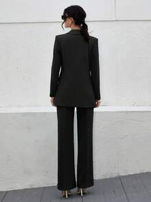 CLARA VERO Women's Olive Green Elegant Suit Sets - Black - View 2