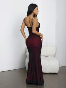 SHEIN PETITE Đầm maxi dáng suông, xếp ly, đuôi cá, ôm sát, thanh lịch dành cho nữ, đầm dạ hội sang trọng, đầm maxi đỏ, đầm maxi ôm sát cơ thể, đầm dự tiệc cưới, đầm dự tiệc cưới thanh lịch, đầm dự tiệc cưới cho nữ, quần áo mùa thu cho nữ, quần áo Giáng sinh cho nữ, B2, đầm dự tiệc cưới mùa thu - Nhiều màu - Xem 3